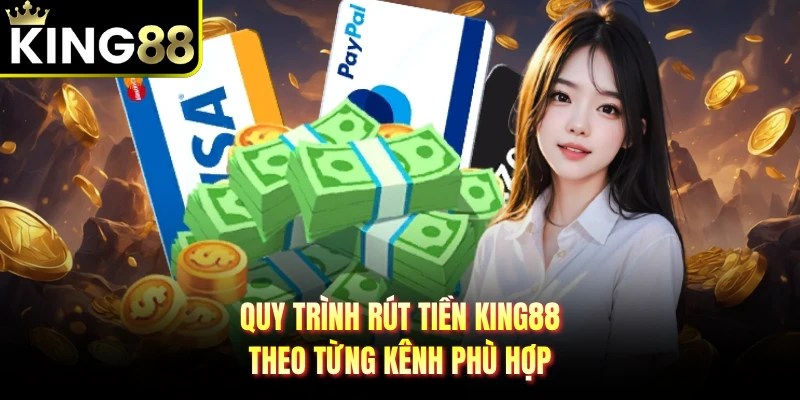 Quy trình rút tiền KING88 theo từng kênh phù hợp 